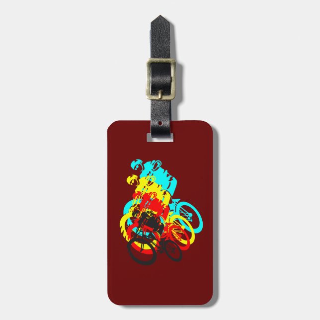 Alte Schule MTB / Trials Bike Wheelie Gepäckanhänger (Vorderseite vertikal)