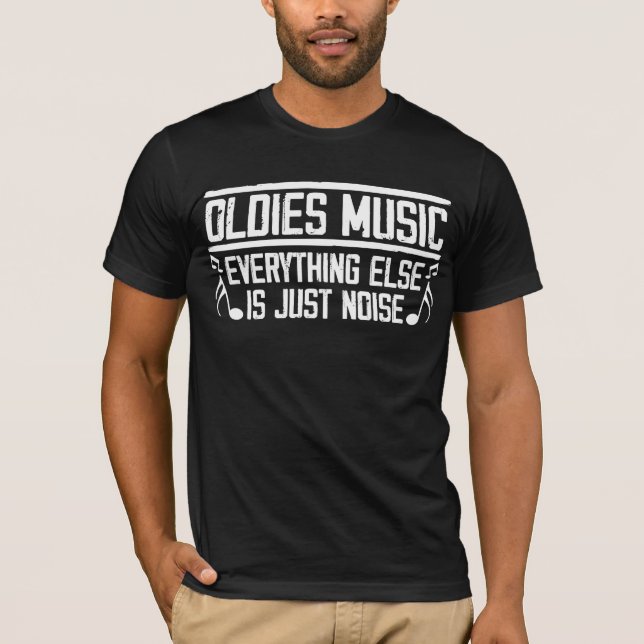 Alte Schule Oldies Music Lover 90er 80er Musiker T-Shirt (Vorderseite)