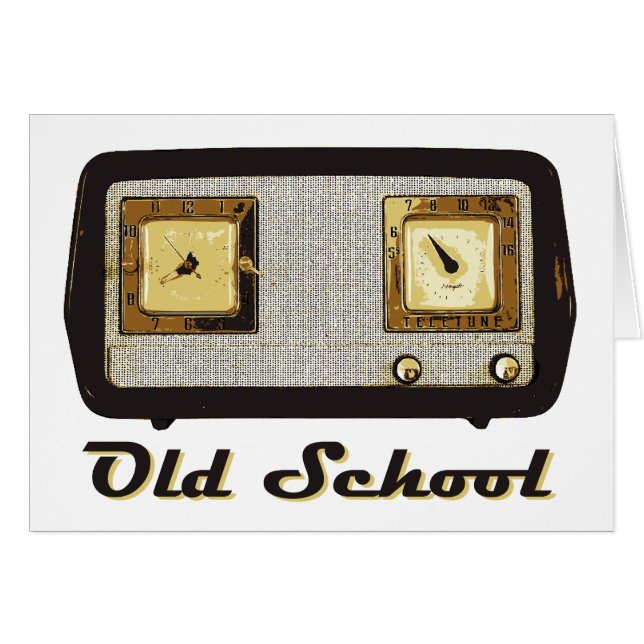 Alte Schule Radio Retro Vintag (Vorderseite (Horizontal))