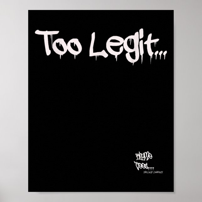 Alte Schule Rap Hip Hop Merch zu Legit Quote 90s H Poster (Vorne)