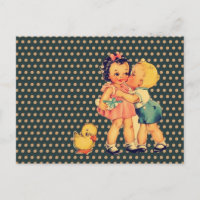alte Schule Retro-Punkte Kitsch Vintage-Kinder