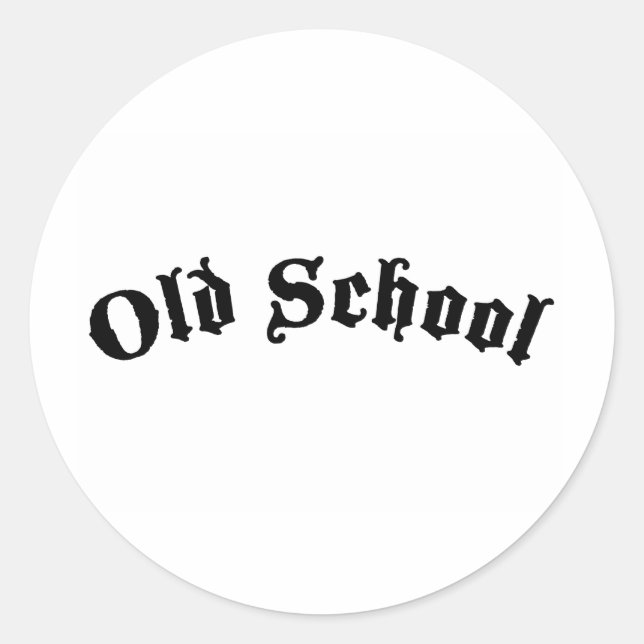 Alte Schule Runder Aufkleber (Vorderseite)