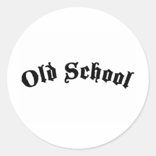 Alte Schule Runder Aufkleber