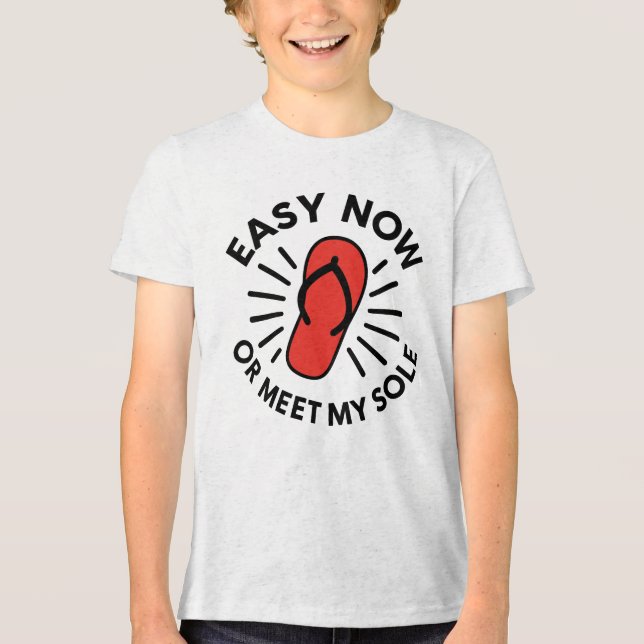 Alte Schule Warn Humor Tri-Blend Shirt (Vorderseite)
