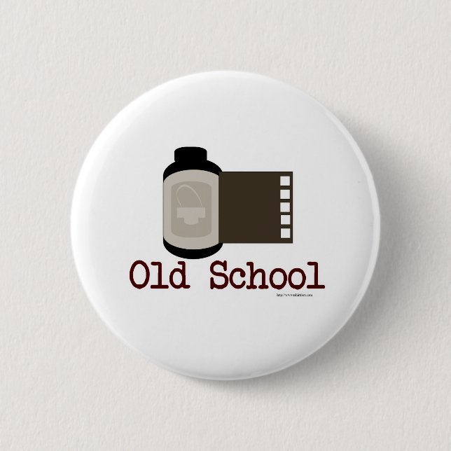 Alte Schulfilm-Fan Button (Vorderseite)