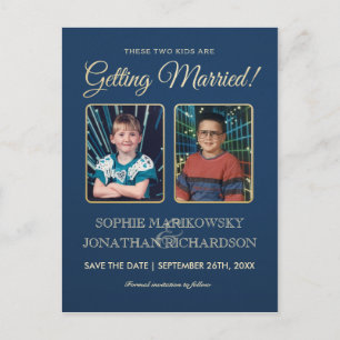 Alte SchulFoto-Save the Date Postkarte