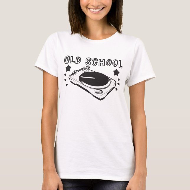 Alte Schulfrauen Spitzen T-Shirt (Vorderseite)