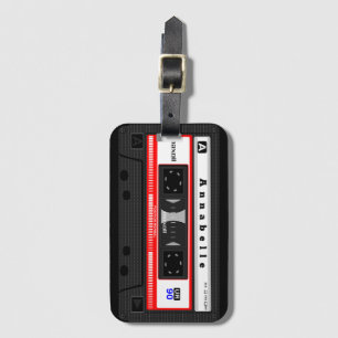 Alte Schulkassette personalisieren  Gepäckanhänger