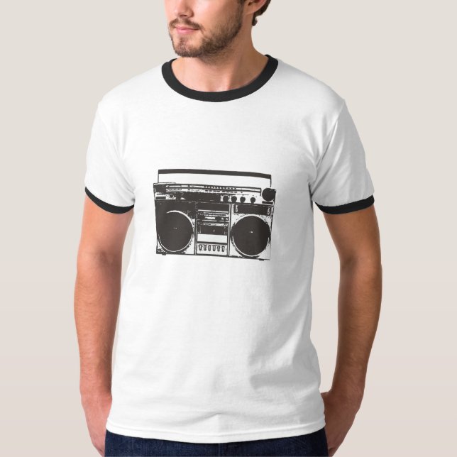 Alte Schulkassettenrecorder T-Shirt (Vorderseite)