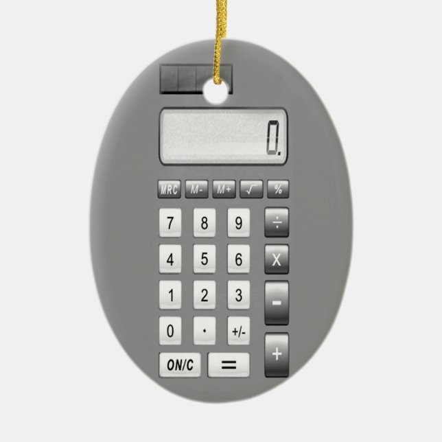 alte Schulklassikertaschenrechner Keramikornament (Vorne)