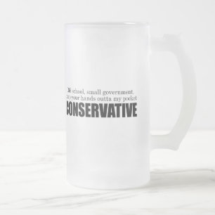 Alte Schulkonservativer Mattglas Bierglas