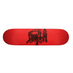 Alte Schullogorot auf schwarzer Plattform Skateboard