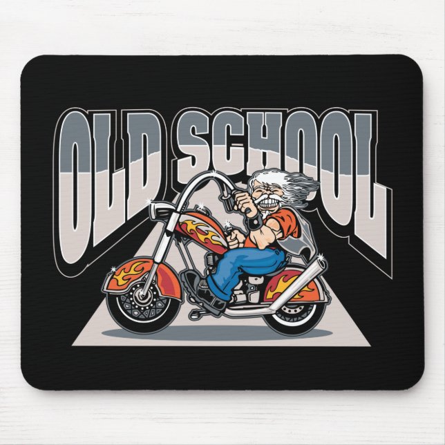 Alte Schulradfahrer Mousepad (Vorne)