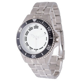 Alte Schwarz-weiße Maya-Zahlen Vector Art Armbanduhr