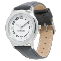 Alte Schwarz-weiße Maya-Zahlen Vector Art Armbanduhr