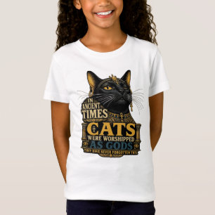 Alte Schwarze Katze Haltung T-Shirt