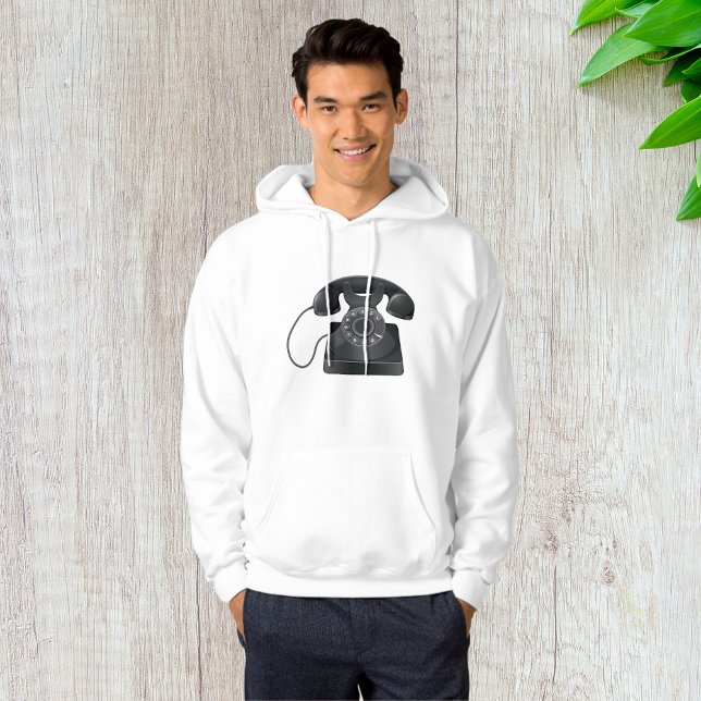 Alte schwarze Telefonmens Hoodie (Von Creator hochgeladen)