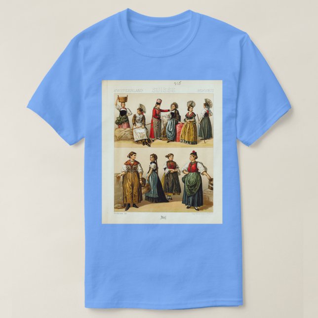 Alte Schweizer Mode und Lifestyle 18. Jahrhundert  T-Shirt (Design vorne)