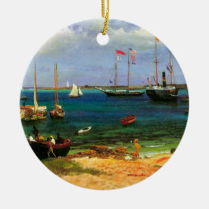 Alte Seelandschaft, Nassau Hafen von Bierstadt Keramikornament