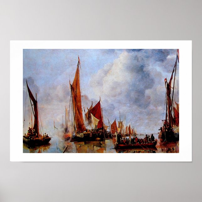 ALTE SEGELBOOTE AUF SEE POSTER (Vorne)