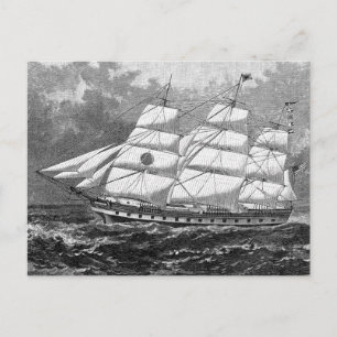 Alte Segelschiff-Postkarte Postkarte
