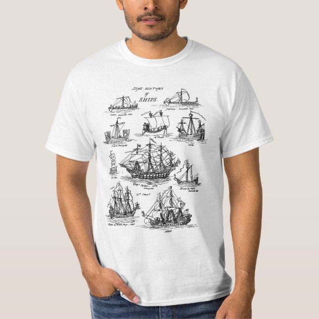 ALTE SEGELSCHIFFE T-Shirt (Vorderseite)