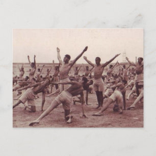 Alte Soldaten beim Üben Postkarte