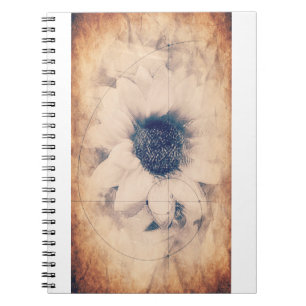 Alte Sonnenblume Notizblock