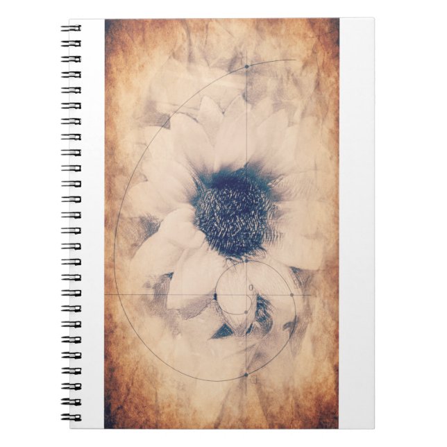 Alte Sonnenblume Notizblock (Vorderseite)