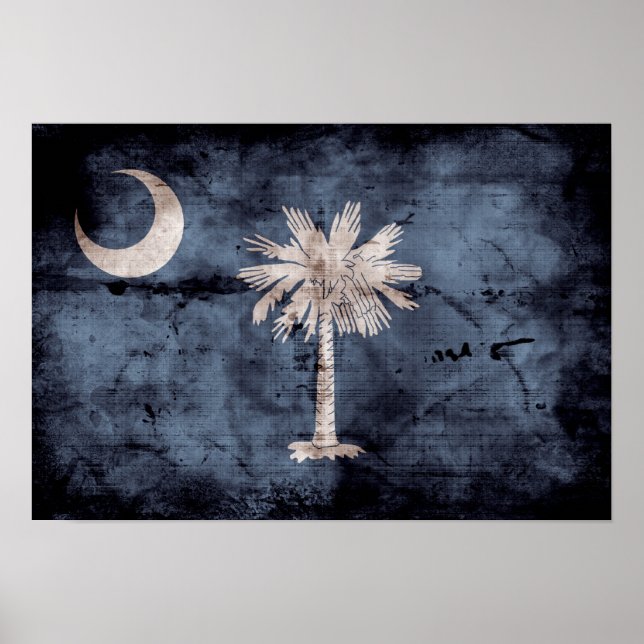 alte South Carolina-Flagge; Poster (Vorne)