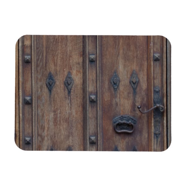 Alte Spanische Holztür mit Bolzen Magnet (Horizontal)