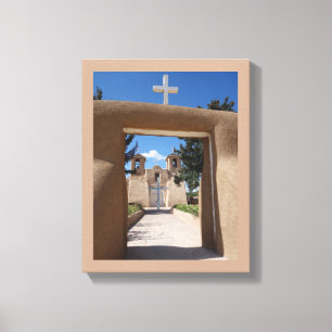 Alte spanische Missionskirche Taos New Mexico Leinwanddruck