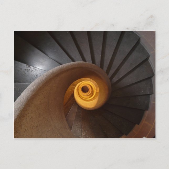 Alte Spiraltreppe Postkarte (Vorderseite)