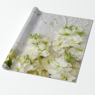 Alte Spitze mit weißen Blume Geschenkpapier