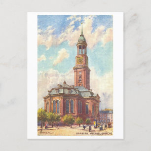 Alte St.-Michaelis-Kirche in Hamburg, Deutschland Postkarte