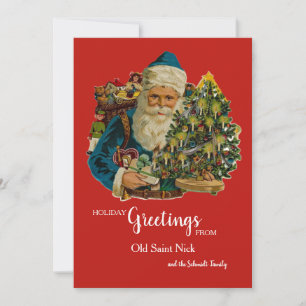 Alte St. Nick Grußkarte Feiertagskarte