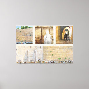 Alte Stadt "der Gebets-" Western-Wand-KOTEL Leinwanddruck