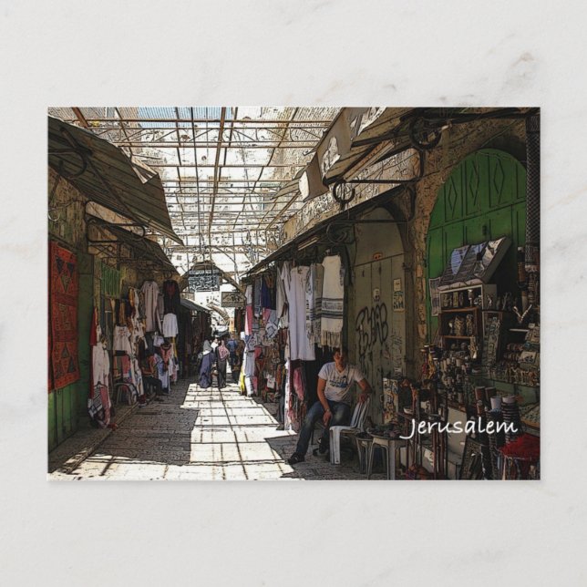 Alte Stadt Jerusalem Postkarte (Vorderseite)