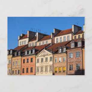 Alte Stadthäuser in Warschau Postkarte