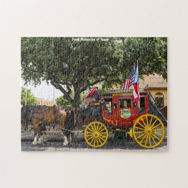 Alte Stagecoach Texas. Jigsaw Puzzle (Horizontal)