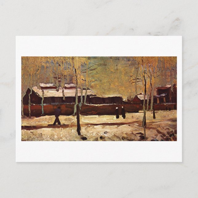Alte Station in Eindhoven, Vincent van Gogh Postkarte (Vorderseite)