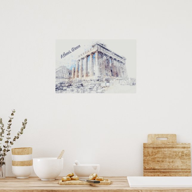 Alte Stätten Parthenon in Athen, Griechenland Poster (Küche)