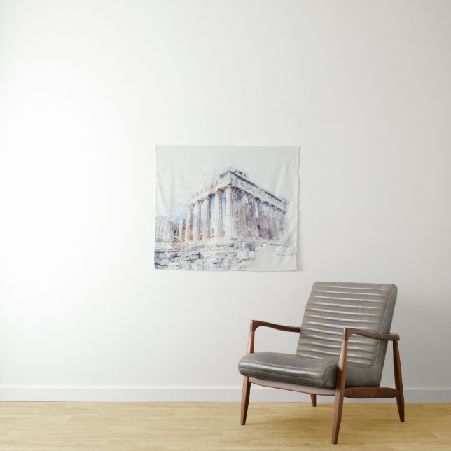 Alte Stätten Parthenon in Athen, Griechenland Wandteppich (Beispiel (Horizontal))