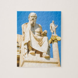 Alte Statue des Philosophen in Athen, Griechenland