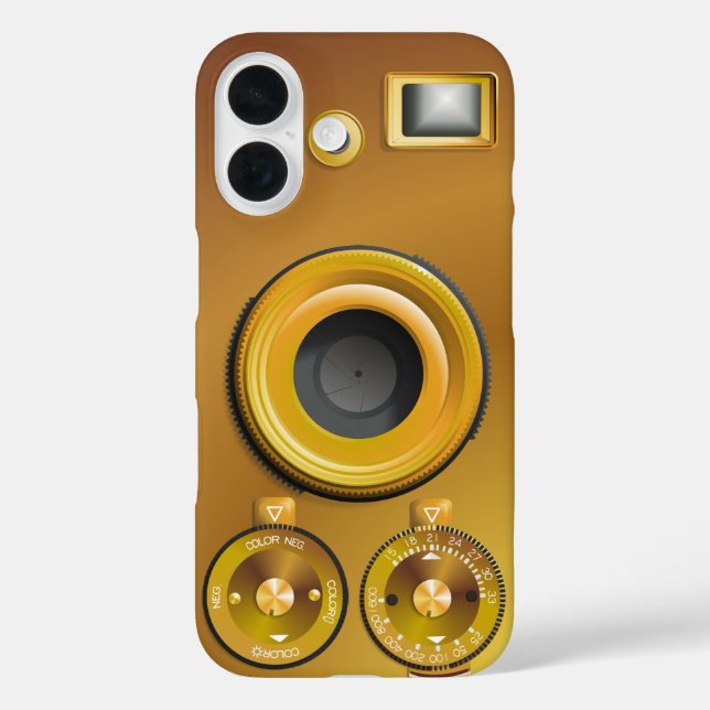 Alte Steampunk-Kamera iPhone 16 Hülle (Rückseite)