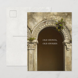 Alte Steine, alte Geschichten, poetische Architekt Postkarte