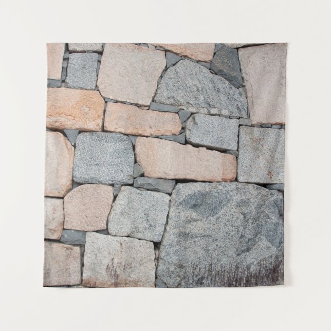 Alte Steinmauer der alten Burg. abstrakt, antike Wandteppich (Vorderseite)