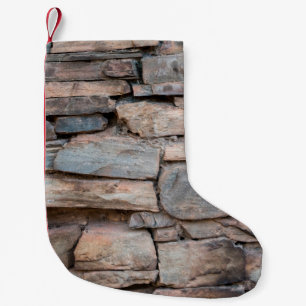 Alte Steinmauer-Struktur Hintergrund abstrakt, ant Kleiner Weihnachtsstrumpf