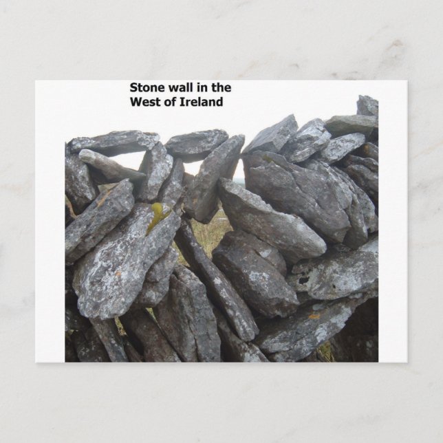 Alte Steinmauern in Irland Postkarte (Vorderseite)