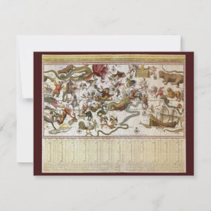 Alte Sternkarte der Konstellation von Backer und B